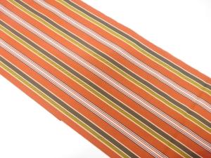 縞模様織り出し　名古屋帯